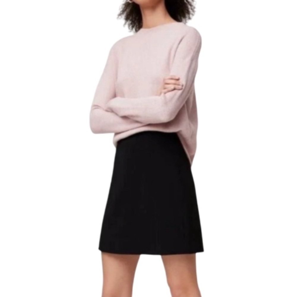 Aritzia Babaton Hopper Faux Suede Mini Skirt - Black - 8